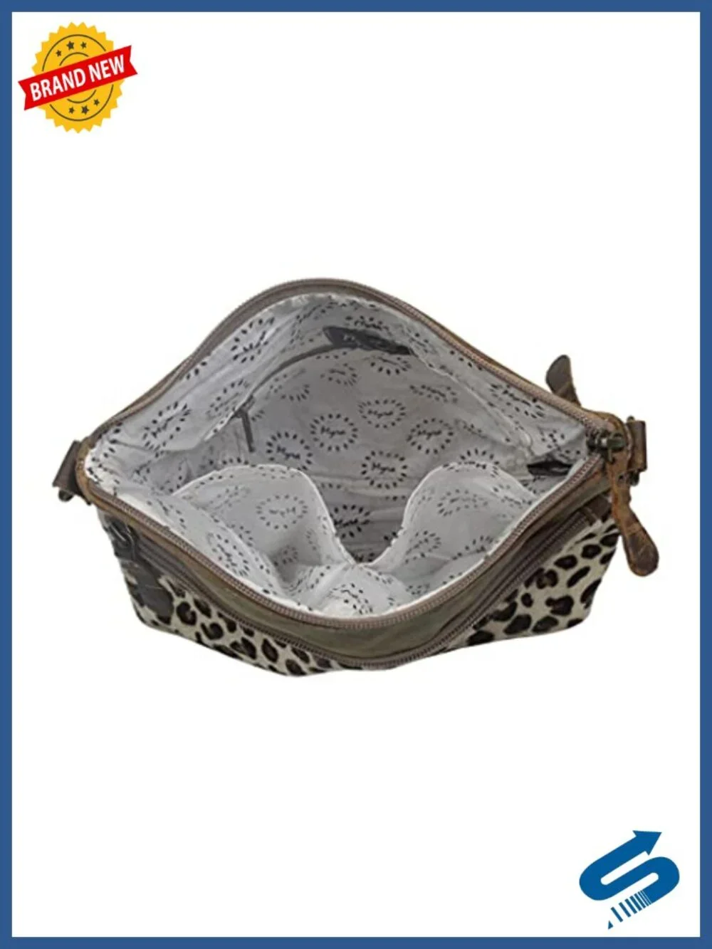 Hobo Shoulder Bag Real Cowhide Hairon Leopard Print